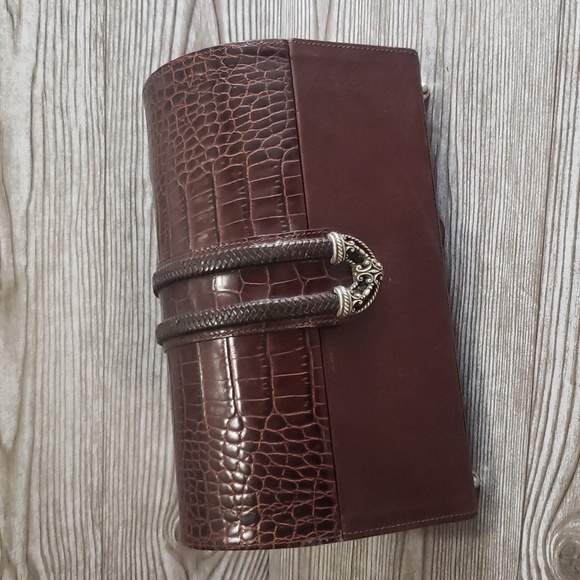 Brighton brown leather jewerlry box with silver details - Picture 1 of 9